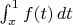 $\int_x^1f(t)\,dt$