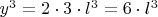 $y^3=2\cdot3\cdot l^3=6\cdot l^3$