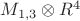 $M_{1,3} \otimes R^4$
