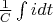 $\frac{1}{C} \int idt$