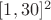 $[1,30]^2$