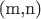 (m,n)