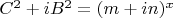 $C^2+iB^2=(m+in)^x$