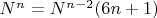 $N^n=N^{n-2}(6n+1)$