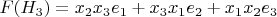 $F(H_3)=x_2x_3e_1+x_3x_1e_2+x_1x_2e_3$