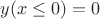 $y(x \le 0)=0$