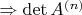 \Rightarrow \det A^{(n)}