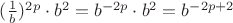 $(\frac{1}{b})^2^p \cdot b^2 = b^{-2p} \cdot b^2 = b^{-2p+2}$
