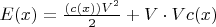 $E(x)=\frac{(c(x))V^{2}}{2}+V \cdot Vc(x)$