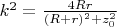 $k^2 = \frac {4Rr}{(R+r)^2 +z_0^2}$