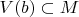 $V(b) \subset M$