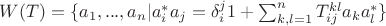 $W(T) = \{a_1,...,a_n | a_i^* a_j = \delta_i^j 1 + \sum_{k,l=1}^n T_{ij}^{kl} a_k a_l^*} \}$