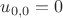 $u_{0,0}=0$