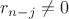 $r_{n-j} \not = 0$