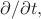 $\partial/\partial t,$