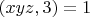 $(xyz,3)=1$