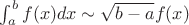 $\int_a^b f(x)dx \sim \sqrt{b-a}f(x)$