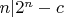 $n|2^n-c$