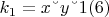 $k_1 = x &ndash; y &ndash; 1\engo(6)$