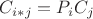 $C_{i\ast j}=P_iC_j$