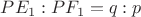 $PE_1: PF_1 = q:p$