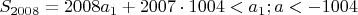 $S_{2008}=2008a_1+2007\cdot1004<a_1; a<-1004$