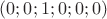 $(0;0;1;0;0;0)$