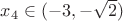 $x_4\in(-3,-\sqrt{2})$