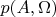$p(A, \Omega)$