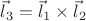 $\vec{l}_3=\vec{l}_1\times\vec{l}_2$