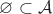 $\varnothing\subset\mathcal A$