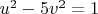 $u^2-5v^2=1$