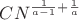 $CN^{\frac{1}{a-1}+\frac{1}{a}}$