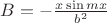 $\[B =  - \frac{{x\sin mx}}{{{b^2}}}\]$