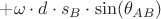 $ + \omega \cdot d \cdot s_{B} \cdot \sin (\theta_{AB})$