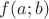 $f(a;b)$