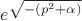 $e^{\sqrt{-(p^2+\alpha)}}$