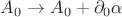 $A_0 \to A_0 + \partial_0 \alpha$