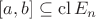 $[a,b]\subseteq\operatorname{cl}E_n$