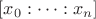 $[x_0:\dots:x_n]$