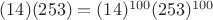 $(1 4)(2 5 3) = (1 4)^{100} (2 5 3)^{100}$