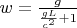 $ w=\frac{g}{\frac{g L}{c^2}+1}$