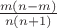 $\frac{m(n-m)}{n(n+1)}$