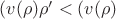 $(v(\rho)\rho'<(v(\rho)$