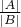 $\frac{|A|}{|B|}$