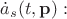 $\dot{a}_s(t,\mathbf{p}):$