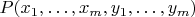 $P(x_1,\dotsc,x_m,y_1,\dotsc,y_m)$