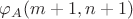 $\varphi_A(m+1,n+1)$