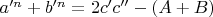 $a'^n + b'^n = 2c'c'' - (A+B)$