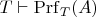 $T\vdash\mathrm{Prf}_T(A)$